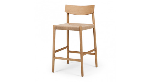 Ingrid Highback Barstool Natural